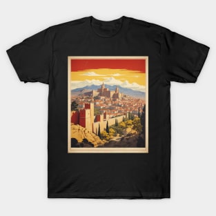 Walls of Avila Spain Travel Tourism Retro Vintage T-Shirt